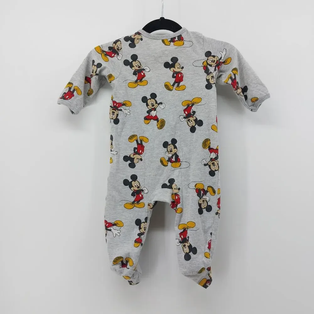 Disney Baby Mickey 3-6M Gray Sleep N' Play One Piece